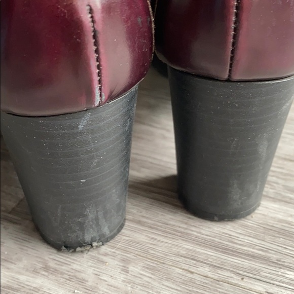 Gadea leather burgundy brown black high heel shoe - Picture 8 of 9